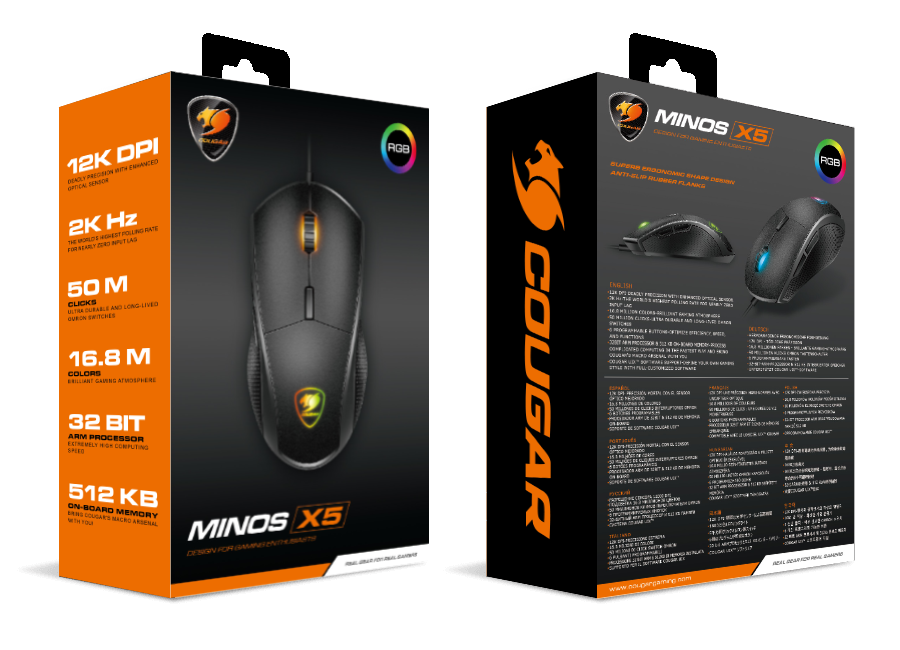 Mouse Cougar Minos X5 Black - Imagen 4