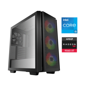 Equipo Gamer Core i5 14400F, 32GB, 1TB NVMe, RX9060XT 8GB